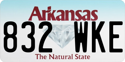 AR license plate 832WKE