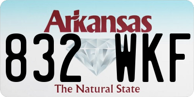 AR license plate 832WKF