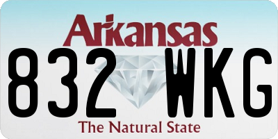 AR license plate 832WKG