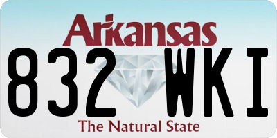 AR license plate 832WKI