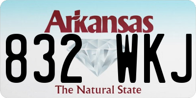 AR license plate 832WKJ