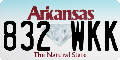 AR license plate 832WKK