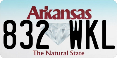 AR license plate 832WKL