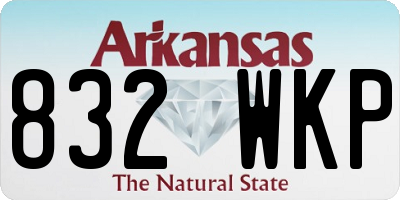 AR license plate 832WKP