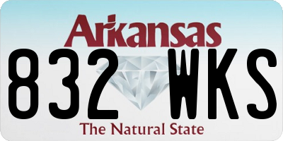 AR license plate 832WKS