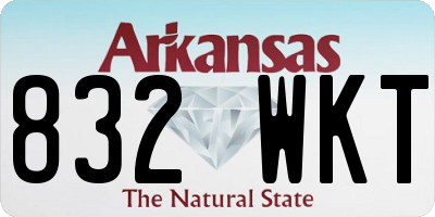 AR license plate 832WKT