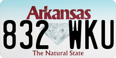 AR license plate 832WKU