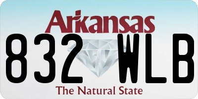 AR license plate 832WLB