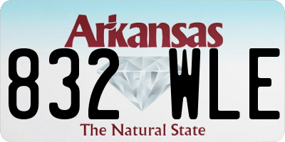 AR license plate 832WLE
