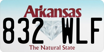 AR license plate 832WLF