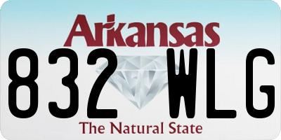 AR license plate 832WLG