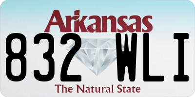 AR license plate 832WLI