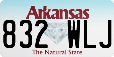 AR license plate 832WLJ