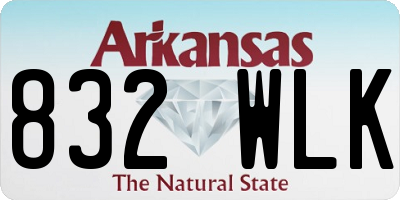 AR license plate 832WLK