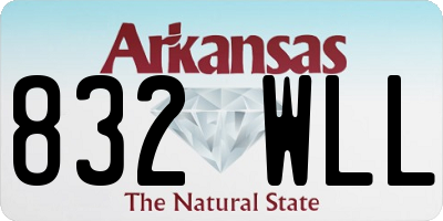 AR license plate 832WLL