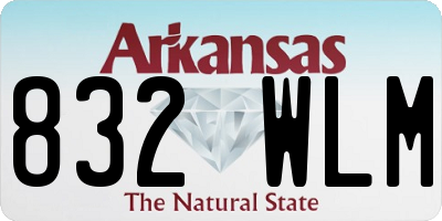 AR license plate 832WLM