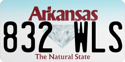 AR license plate 832WLS