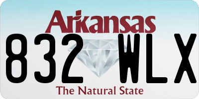 AR license plate 832WLX