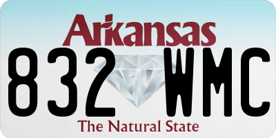 AR license plate 832WMC