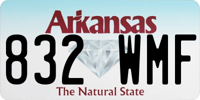 AR license plate 832WMF