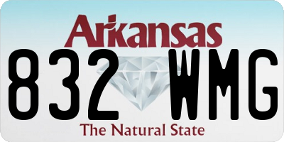 AR license plate 832WMG
