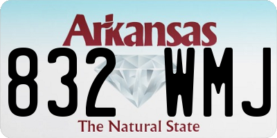AR license plate 832WMJ