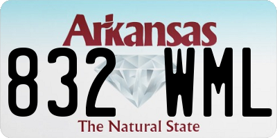 AR license plate 832WML