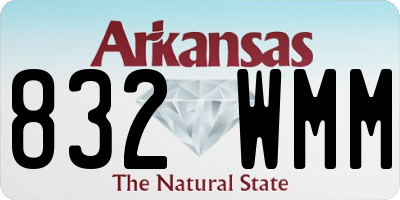 AR license plate 832WMM