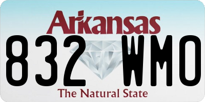 AR license plate 832WMO