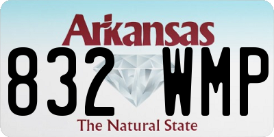 AR license plate 832WMP