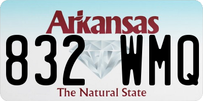 AR license plate 832WMQ