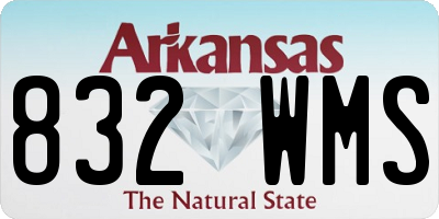 AR license plate 832WMS