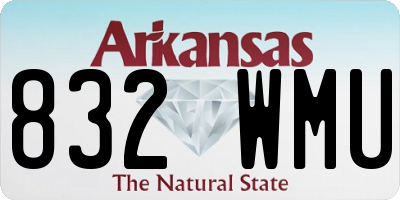 AR license plate 832WMU