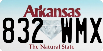 AR license plate 832WMX