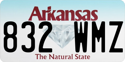 AR license plate 832WMZ