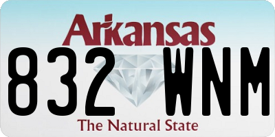AR license plate 832WNM
