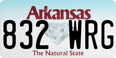 AR license plate 832WRG