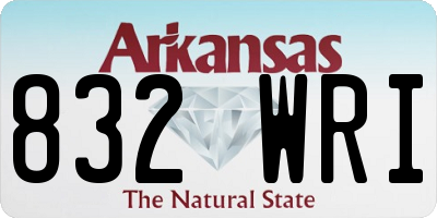 AR license plate 832WRI