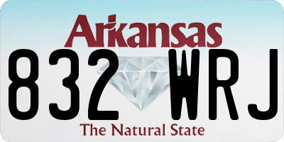 AR license plate 832WRJ