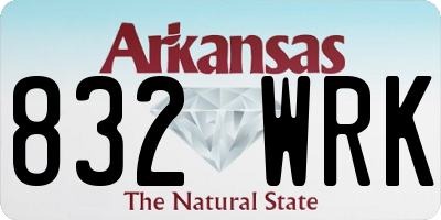 AR license plate 832WRK