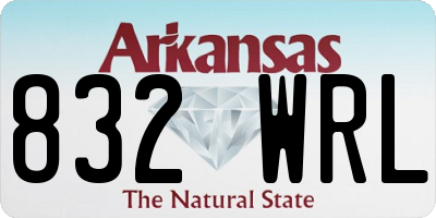 AR license plate 832WRL