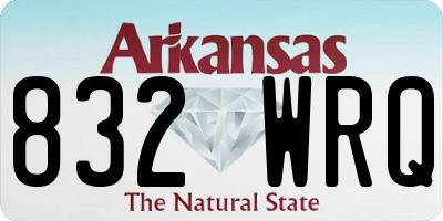 AR license plate 832WRQ