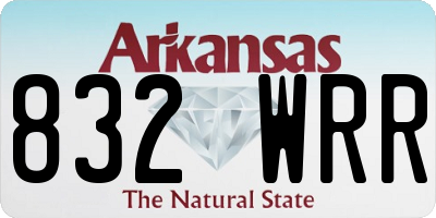 AR license plate 832WRR