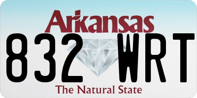 AR license plate 832WRT