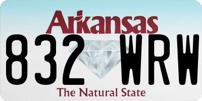 AR license plate 832WRW