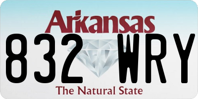 AR license plate 832WRY