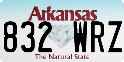 AR license plate 832WRZ