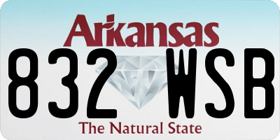 AR license plate 832WSB