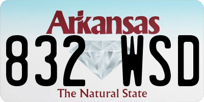 AR license plate 832WSD