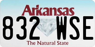 AR license plate 832WSE